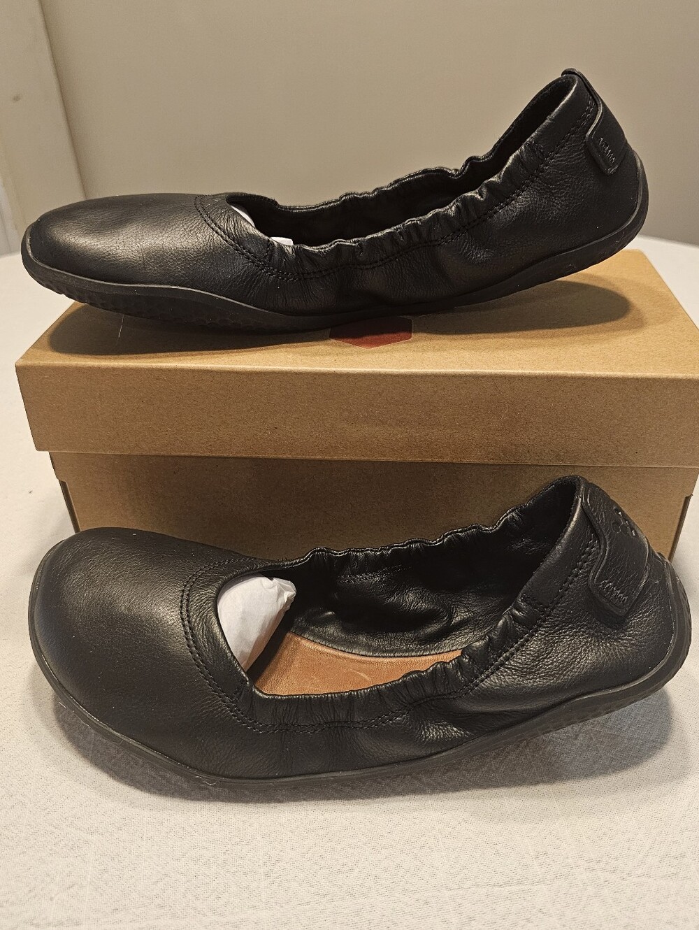 VivoBarefoot Asana Yin Leather Ballet Flats Black Size US 9 EU 40 - Picture 3 of 8